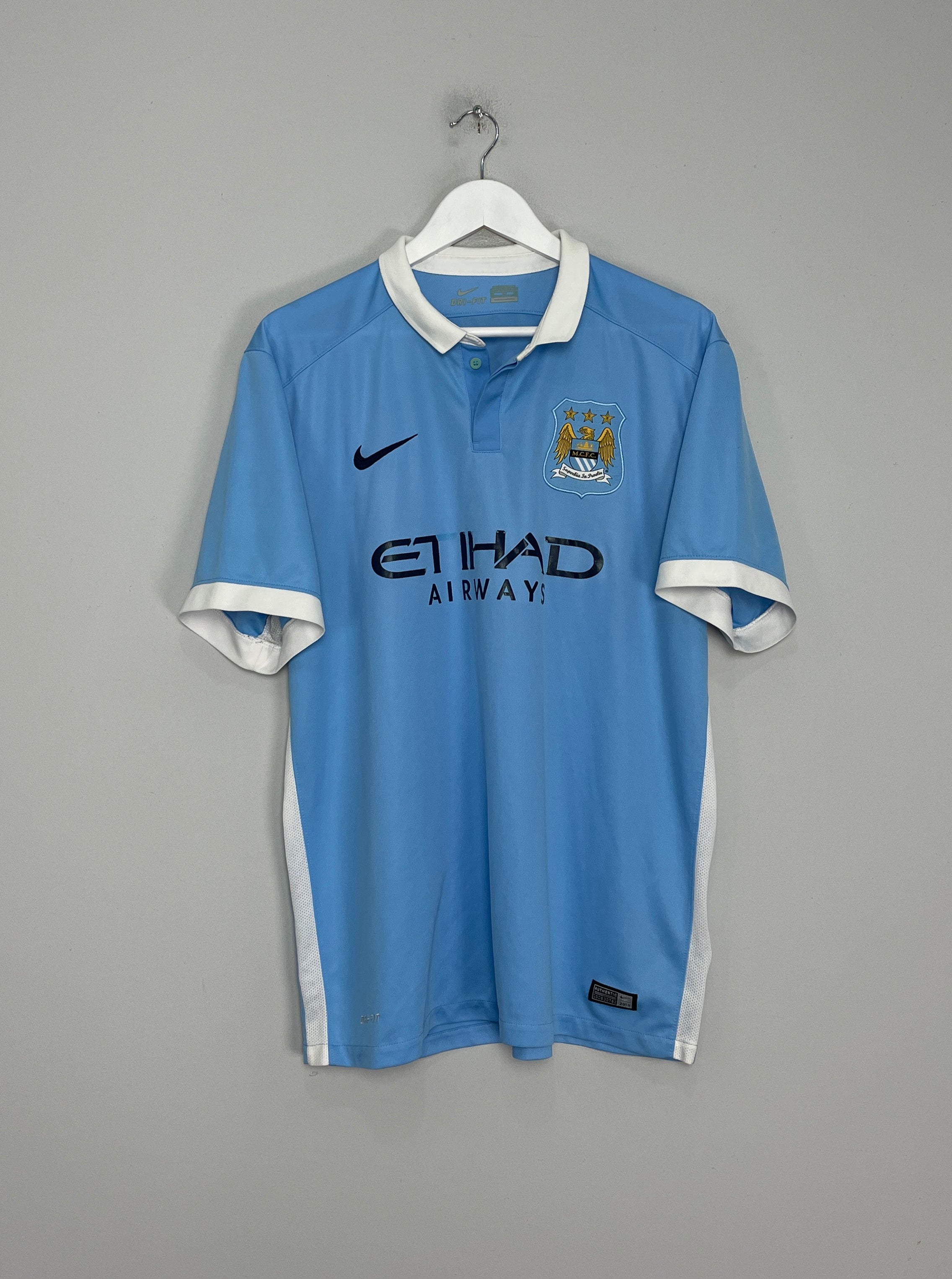 Shop 2015/16 MANCHESTER CITY HOME SHIRT (XL) NIKE, classic football shirts, vintage football shirts & retro soccer jerseys at Cult Kits