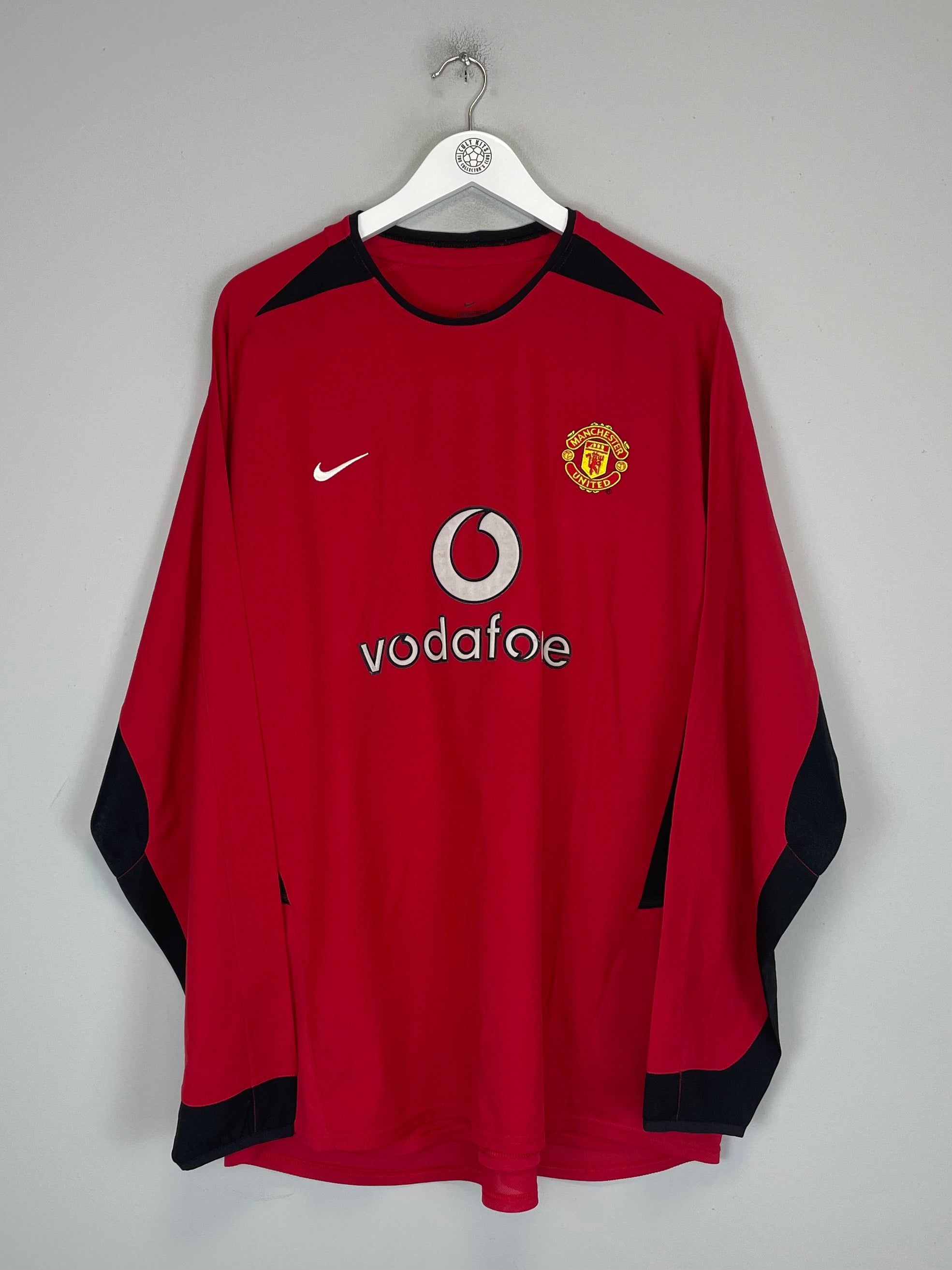 Shop 2002/04 MANCHESTER UNITED RONALDO #7 L/S HOME SHIRT (XXL) NIKE, classic football shirts, vintage football shirts & retro soccer jerseys at Cult Kits