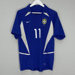 Shop 2002/04 BRAZIL RONALDINHO #10 AWAY SHIRT (M) NIKE, classic football shirts, vintage football shirts & retro soccer jerseys at Cult Kits