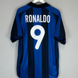 2001/02 INTER MILAN RONALDO #9 HOME SHIRT (L) NIKE