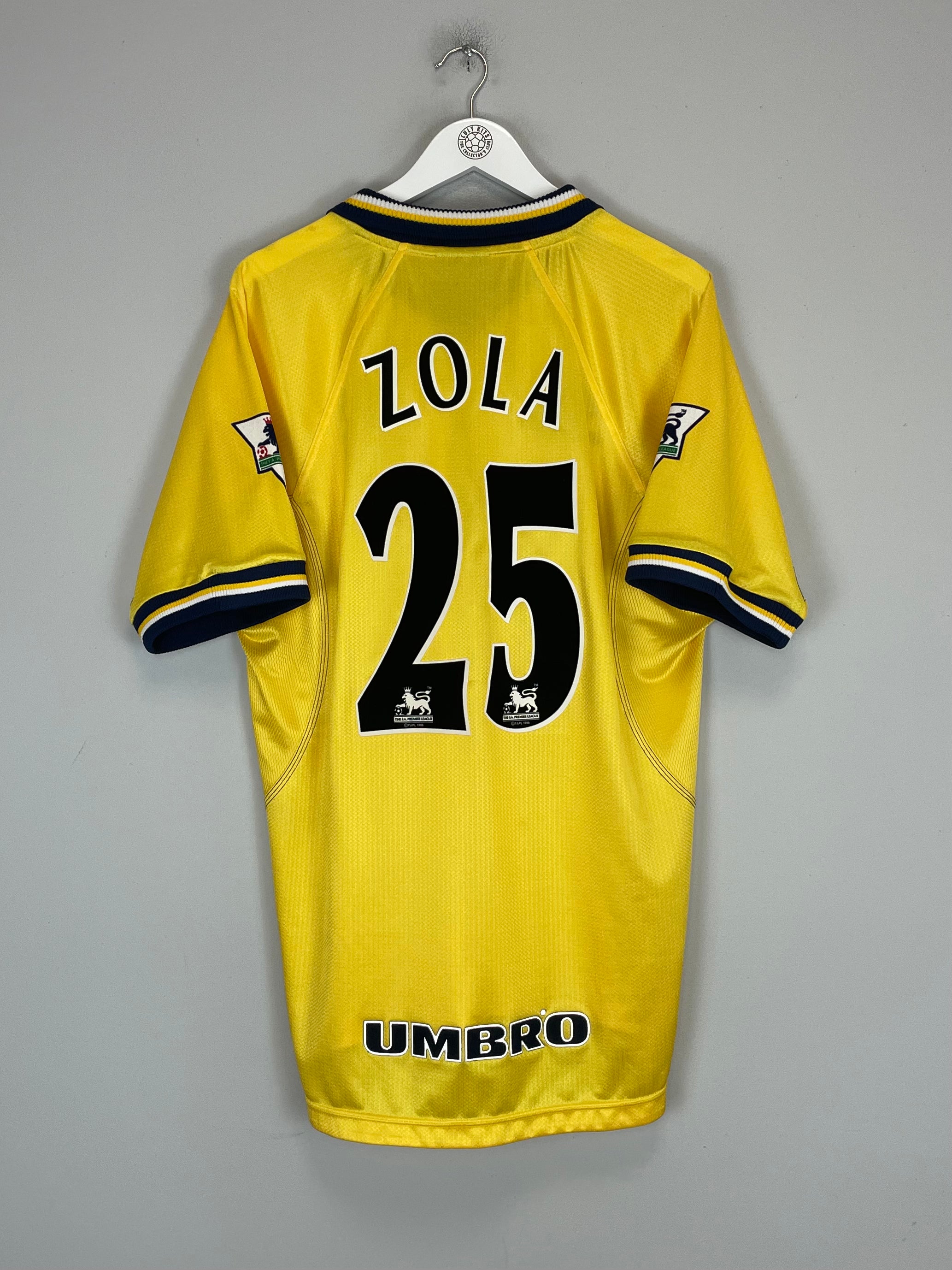 Shop 1998/00 CHELSEA ZOLA #25 THIRD SHIRT (L) UMBRO, classic football shirts, vintage football shirts & retro soccer jerseys at Cult Kits