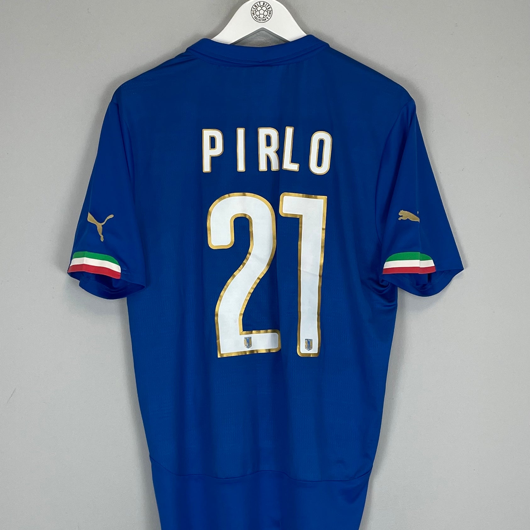 Shop 2014/15 ITALY PIRLO #21 HOME SHIRT (L) PUMA, classic football shirts, vintage football shirts & retro soccer jerseys at Cult Kits