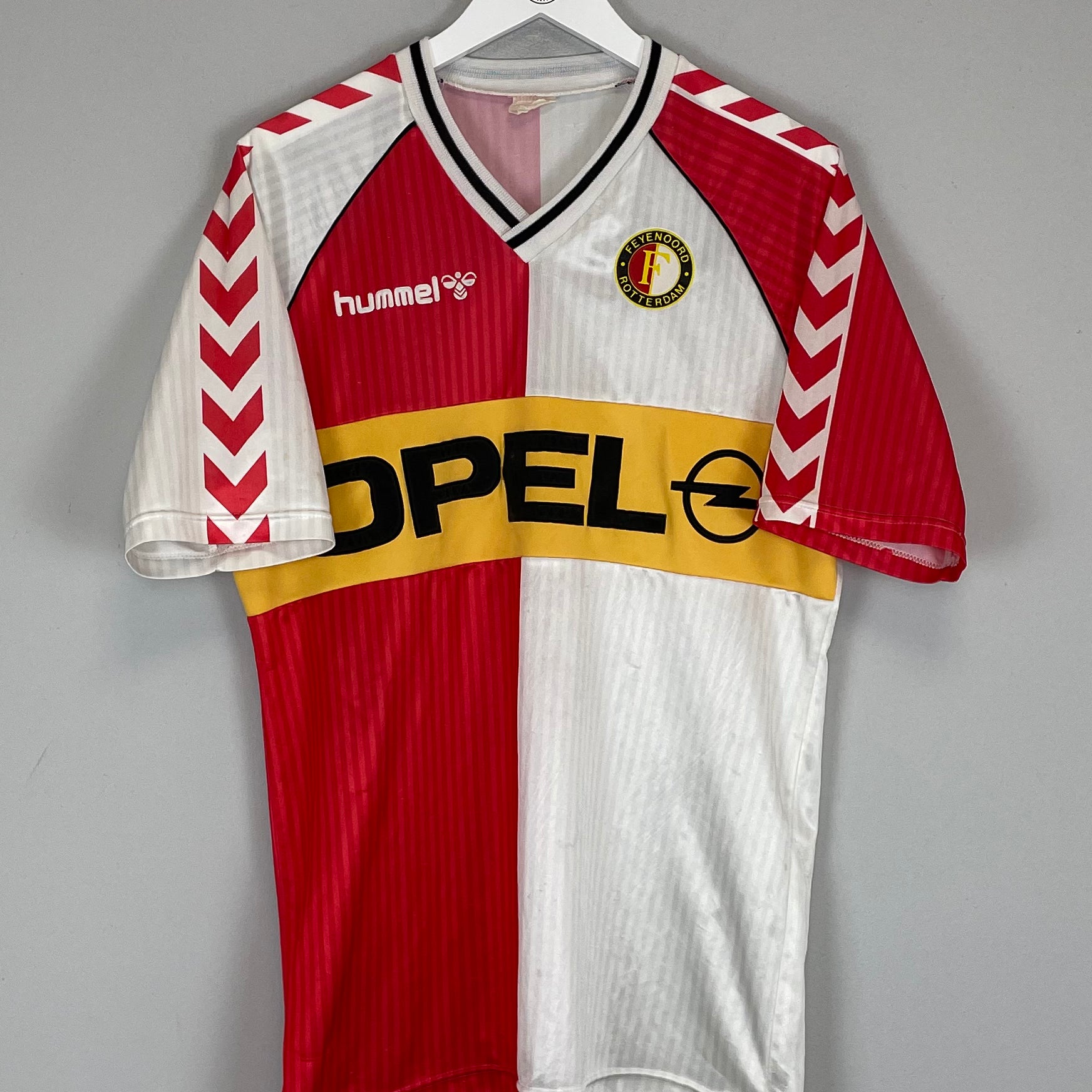 Shop 1987/89 FEYENOORD HOME SHIRT (XL) HUMMEL, classic football shirts, vintage football shirts & retro soccer jerseys at Cult Kits
