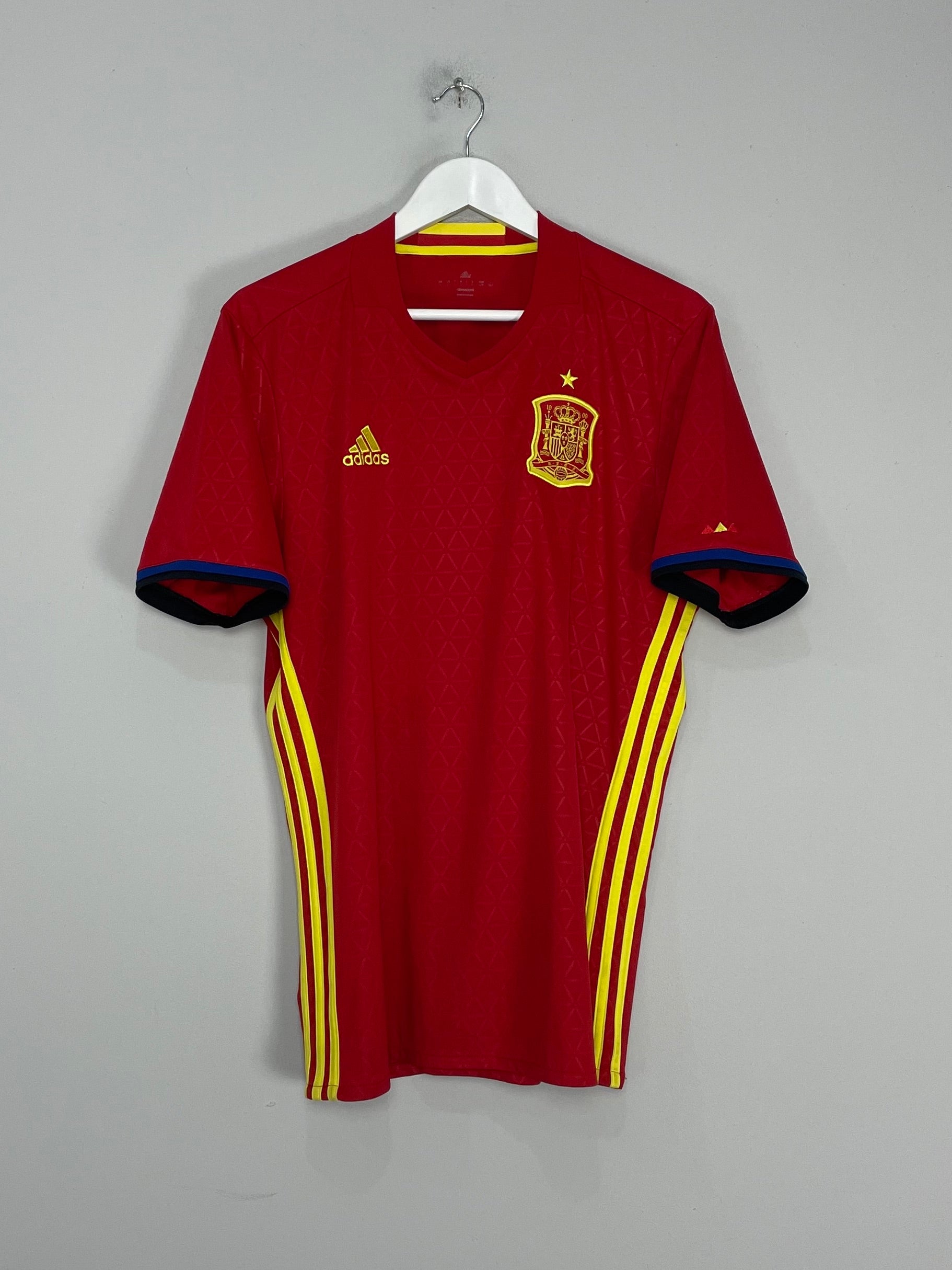 Shop 2016/17 SPAIN HOME SHIRT (L) ADIDAS, classic football shirts, vintage football shirts & retro soccer jerseys at Cult Kits