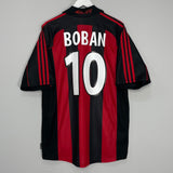 Shop 1998/00 AC MILAN BOBAN #10 HOME SHIRT (XL) ADIDAS, classic football shirts, vintage football shirts & retro soccer jerseys at Cult Kits