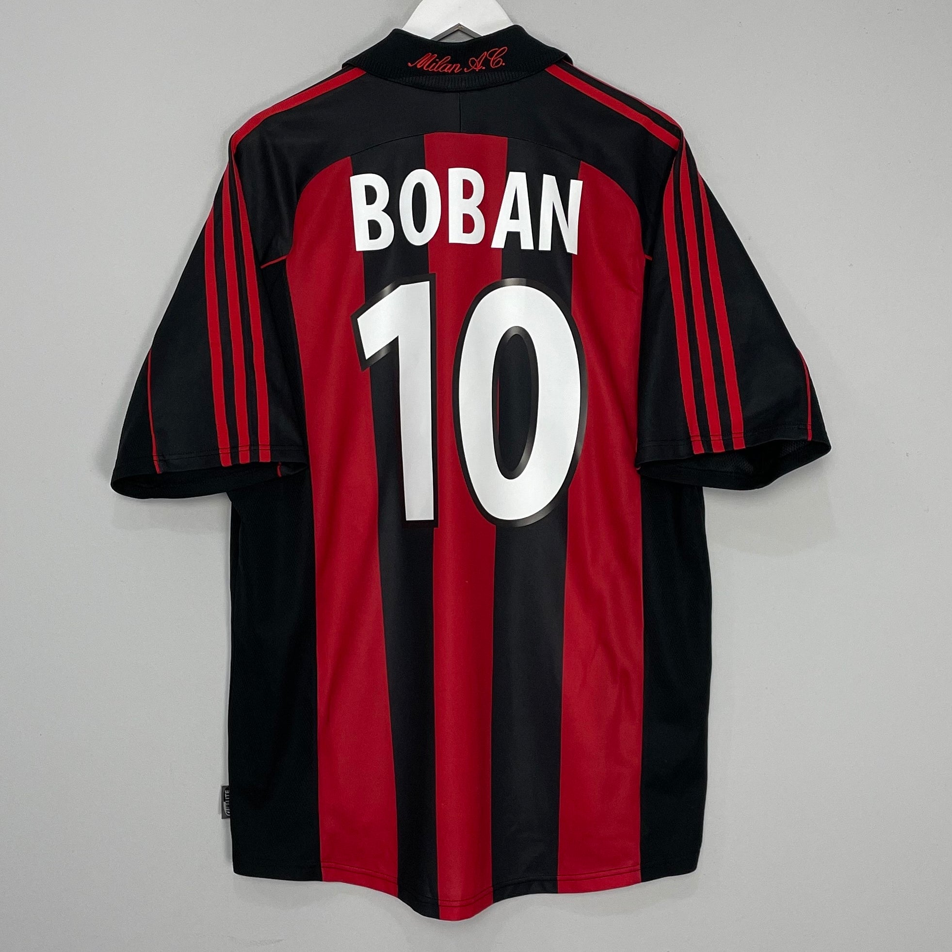 Shop 1998/00 AC MILAN BOBAN #10 HOME SHIRT (XL) ADIDAS, classic football shirts, vintage football shirts & retro soccer jerseys at Cult Kits