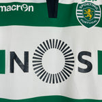 Shop 2016/17 SPORTING LISBON #7 HOME SHIRT (M) MACRON, classic football shirts, vintage football shirts & retro soccer jerseys at Cult Kits