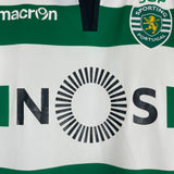 Shop 2016/17 SPORTING LISBON #7 HOME SHIRT (M) MACRON, classic football shirts, vintage football shirts & retro soccer jerseys at Cult Kits
