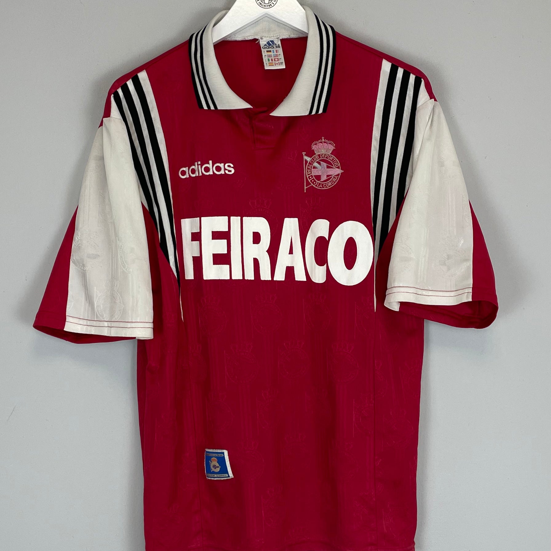 Shop 1997/98 DEPORTIVO LA CORUNA AWAY SHIRT (L) ADIDAS, classic football shirts, vintage football shirts & retro soccer jerseys at Cult Kits