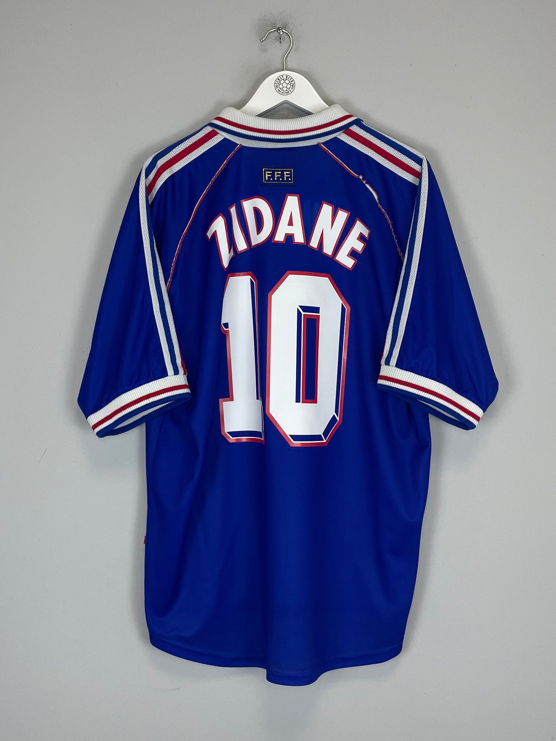 Shop 1998/00 FRANCE ZIDANE #10 HOME SHIRT (XL) ADIDAS, classic football shirts, vintage football shirts & retro soccer jerseys at Cult Kits