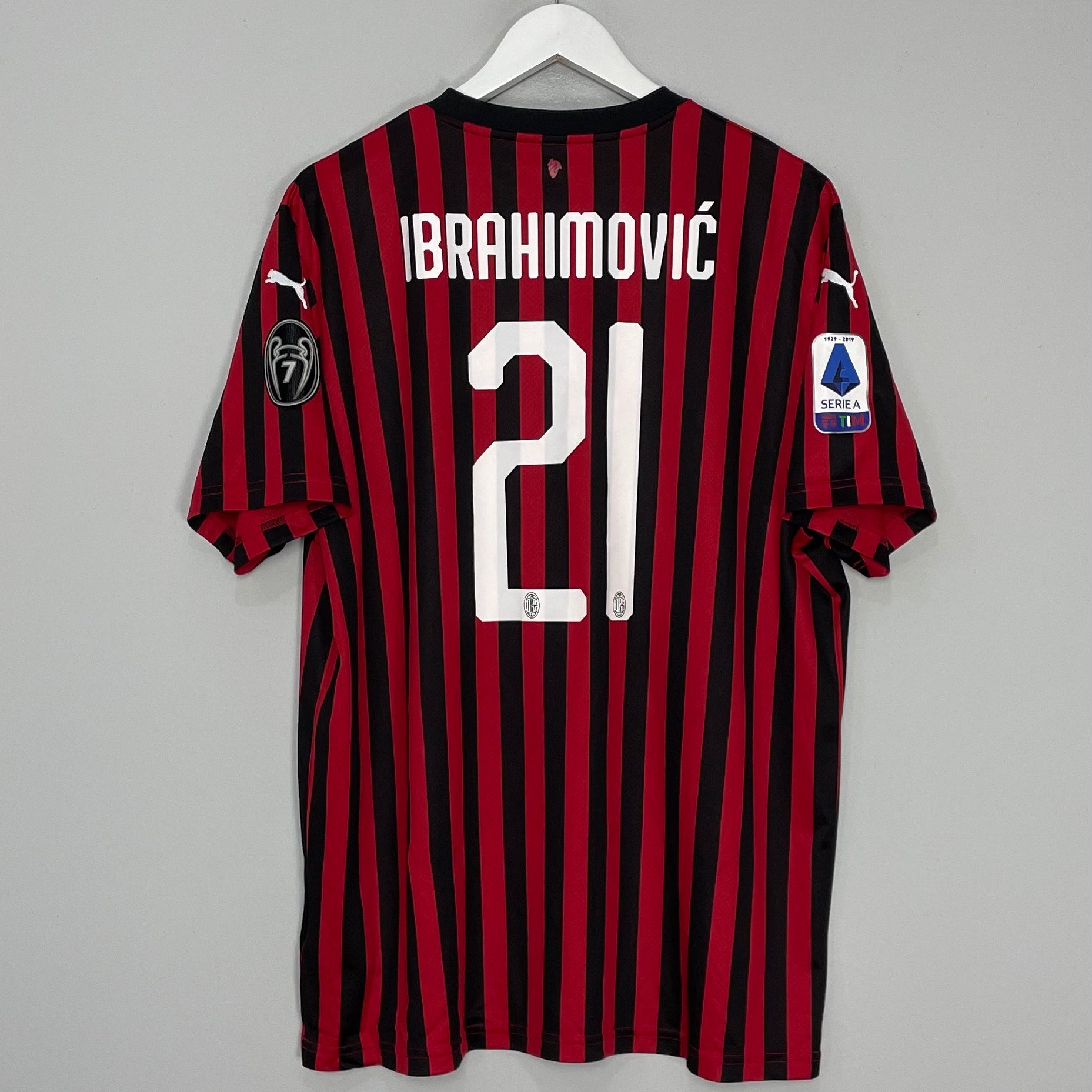 Shop 2019/20 AC MILAN IBRAHIMOVIC #21 HOME SHIRT (XL) PUMA, classic football shirts, vintage football shirts & retro soccer jerseys at Cult Kits