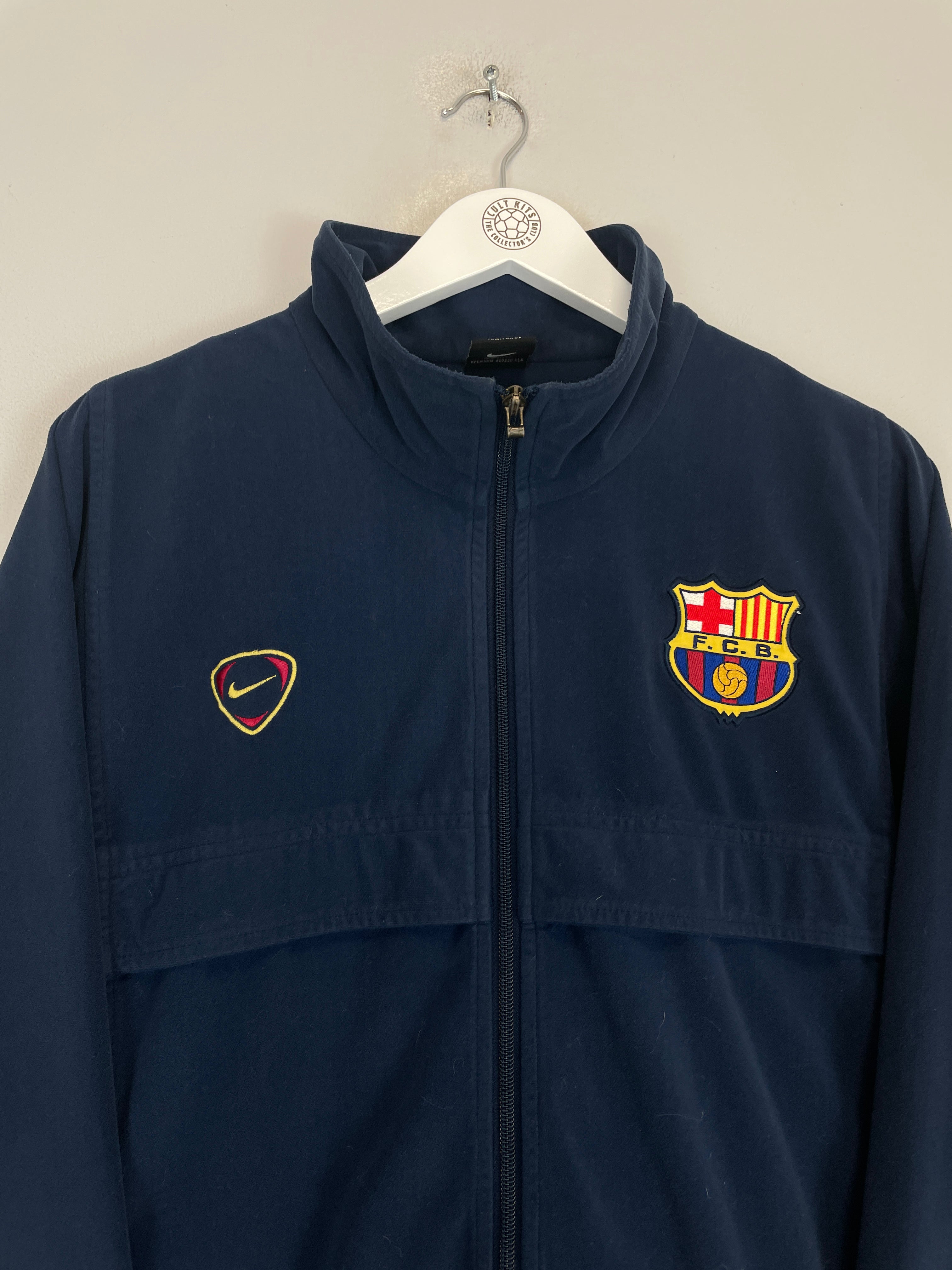 Shop 2000/01 BARCELONA TRACK JACKET (XL) NIKE, classic football shirts, vintage football shirts & retro soccer jerseys at Cult Kits