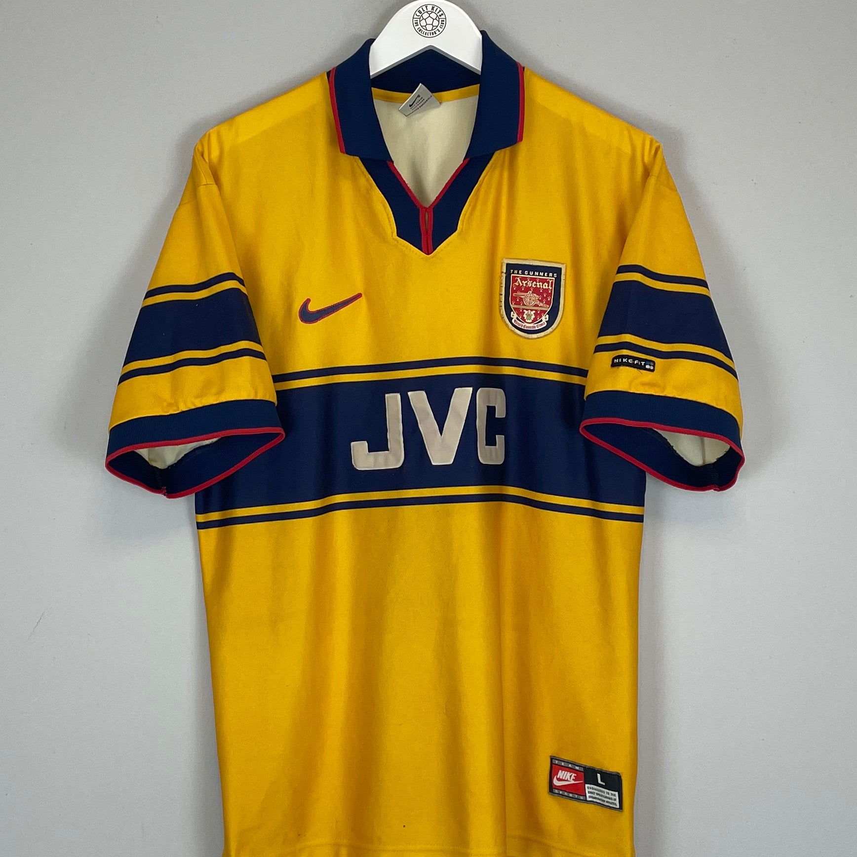 Shop 1997/99 ARSENAL AWAY SHIRT (L) NIKE, classic football shirts, vintage football shirts & retro soccer jerseys at Cult Kits