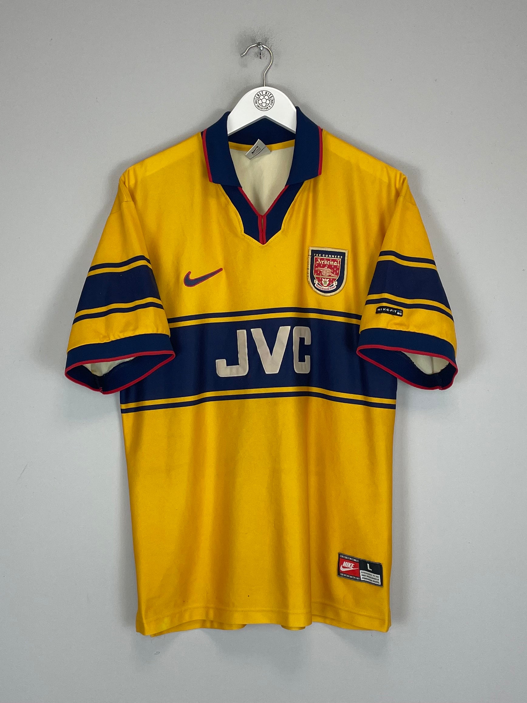 Shop 1997/99 ARSENAL AWAY SHIRT (L) NIKE, classic football shirts, vintage football shirts & retro soccer jerseys at Cult Kits
