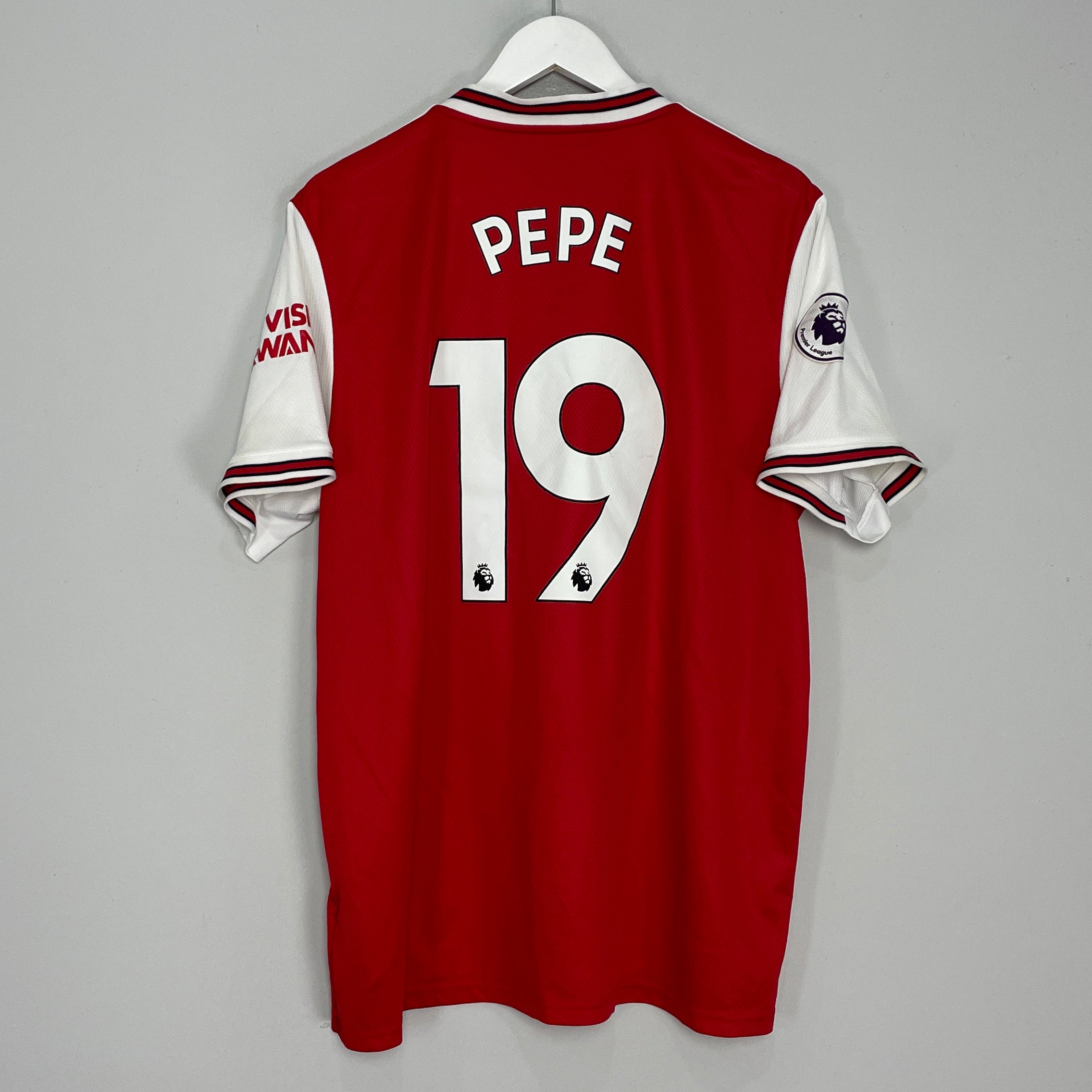 Shop 2019/20 ARSENAL PEPE #19 HOME SHIRT (XL) ADIDAS, classic football shirts, vintage football shirts & retro soccer jerseys at Cult Kits