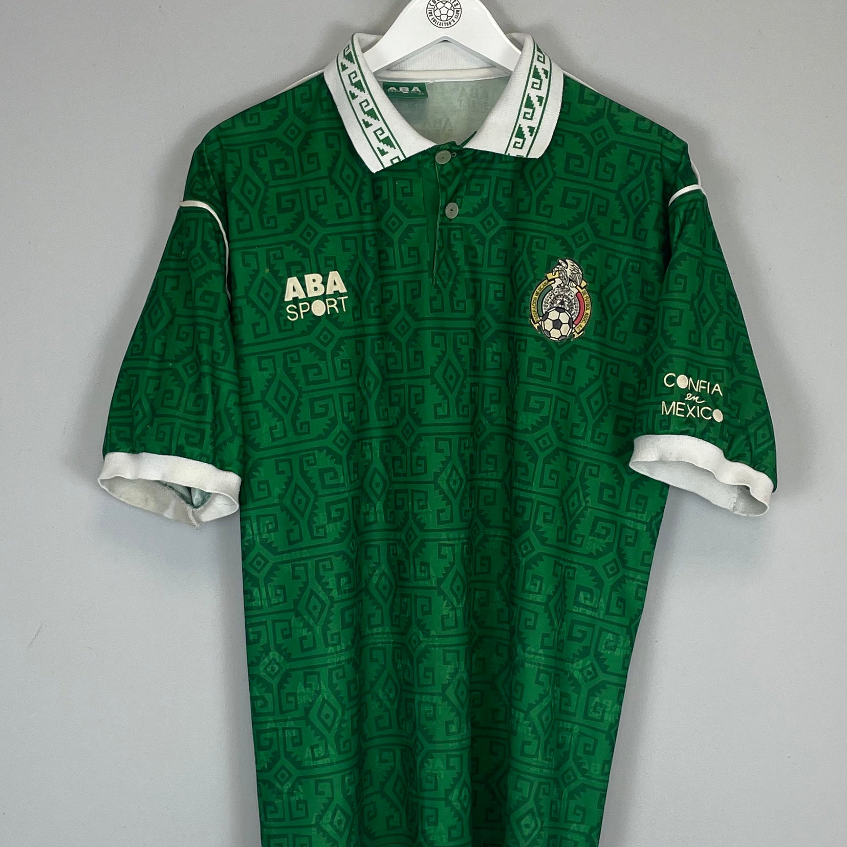 Shop 1995/96 MEXICO HOME SHIRT (L) ABA SPORT, classic football shirts, vintage football shirts & retro soccer jerseys at Cult Kits