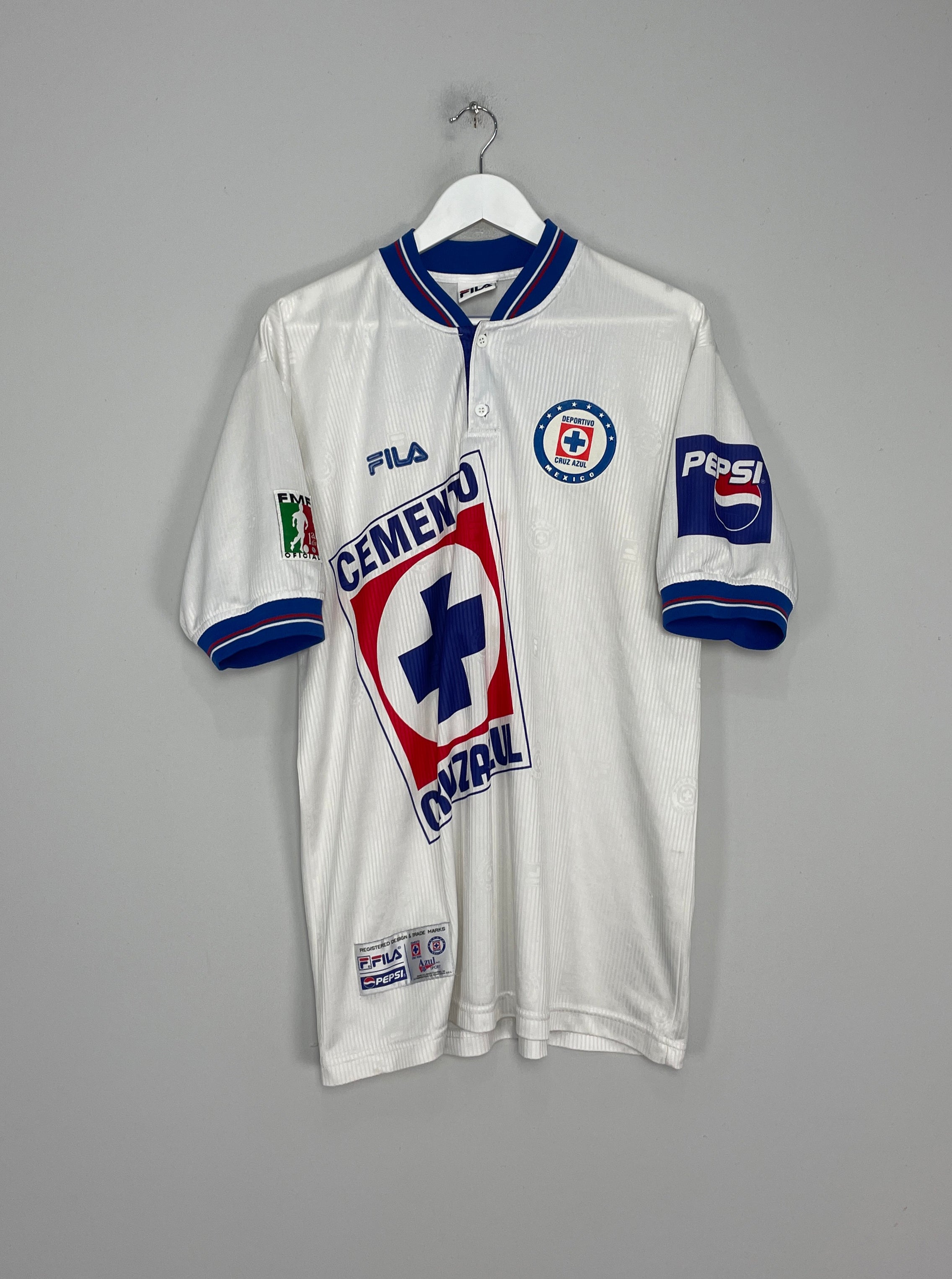 Shop 1999/00 CRUZ AZUL AWAY SHIRT (L) FILA, classic football shirts, vintage football shirts & retro soccer jerseys at Cult Kits
