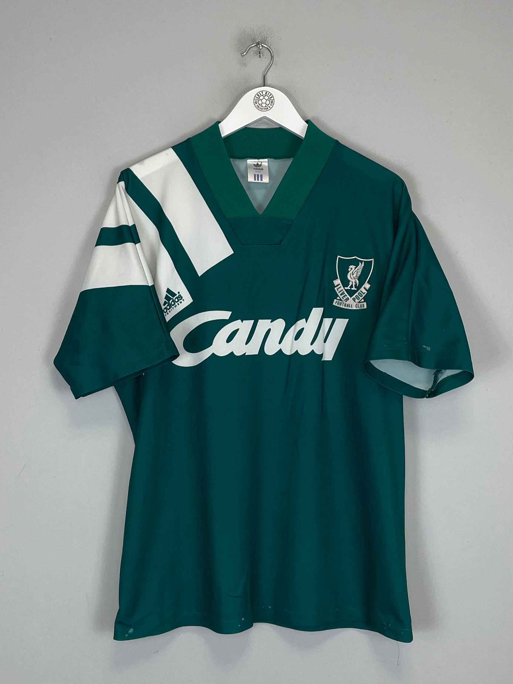 Shop 1991/92 LIVERPOOL AWAY SHIRT (L) ADIDAS, classic football shirts, vintage football shirts & retro soccer jerseys at Cult Kits