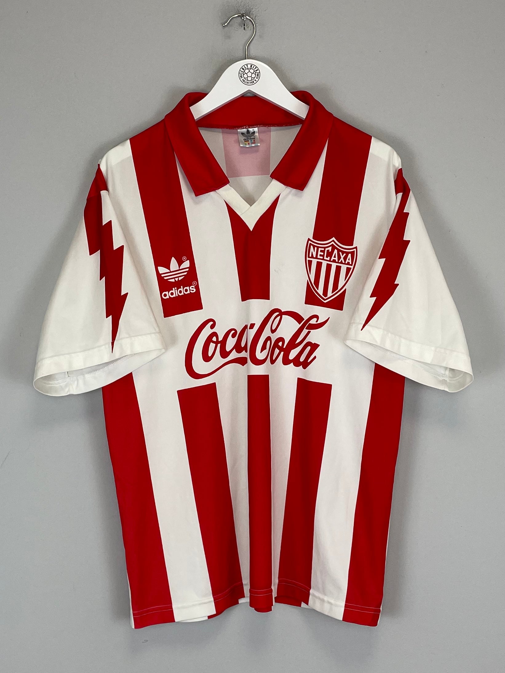 Shop 1994/95 NECAXA HOME SHIRT (L) ADIDAS, classic football shirts, vintage football shirts & retro soccer jerseys at Cult Kits