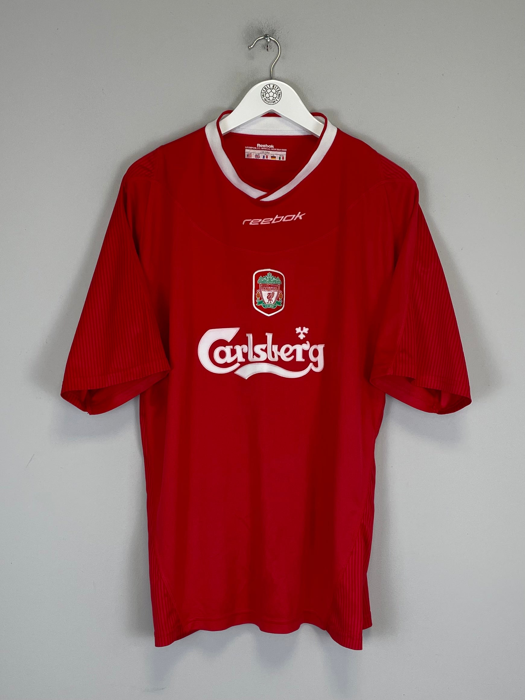 Shop 2002/04 LIVERPOOL HOME SHIRT (XL) REEBOK, classic football shirts, vintage football shirts & retro soccer jerseys at Cult Kits
