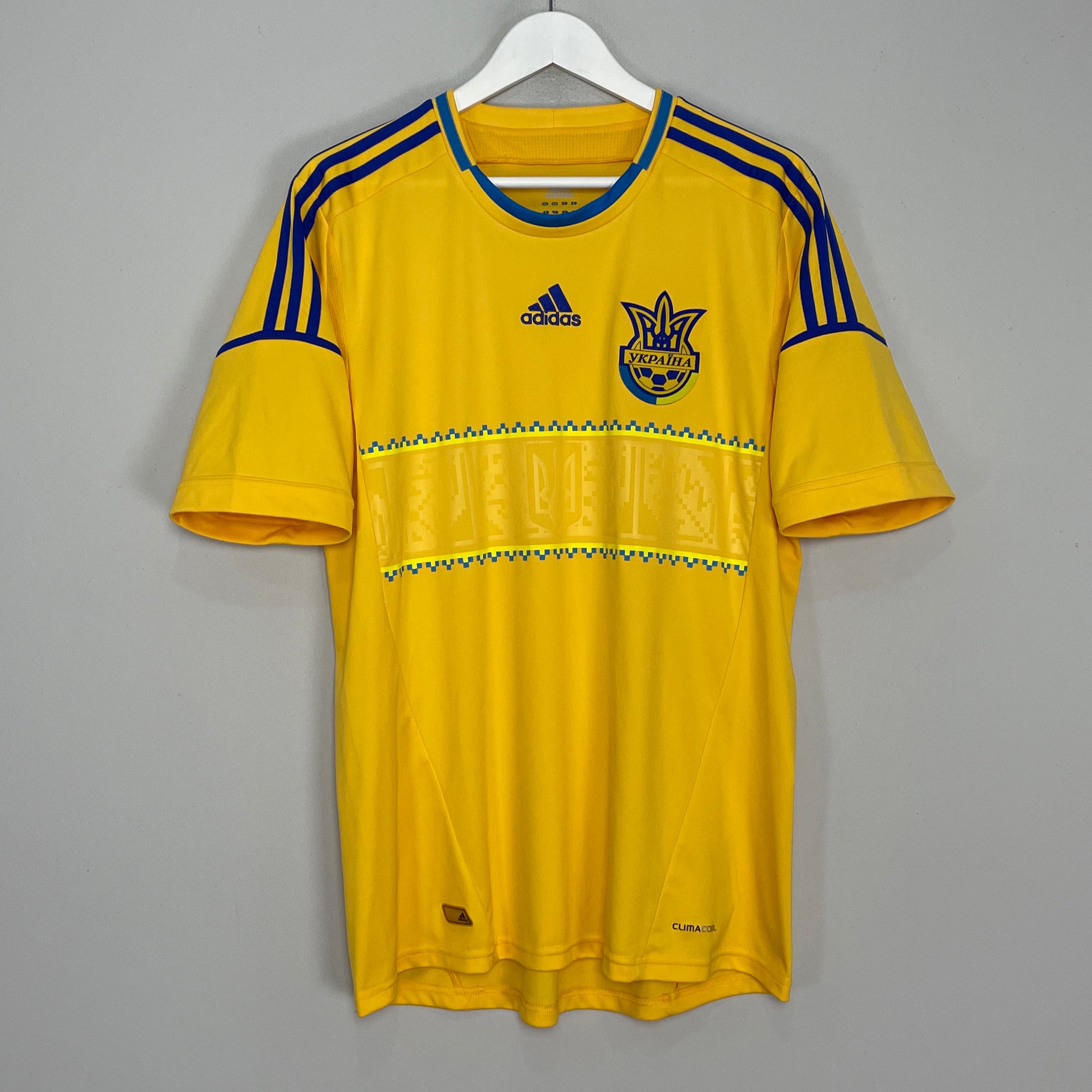 Shop 2012/13 UKRAINE HOME SHIRT (L) ADIDAS, classic football shirts, vintage football shirts & retro soccer jerseys at Cult Kits