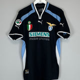 2000/01 LAZIO BARONIO #8 *MATCH ISSUE* SIGNED AWAY SHIRT (L) PUMA