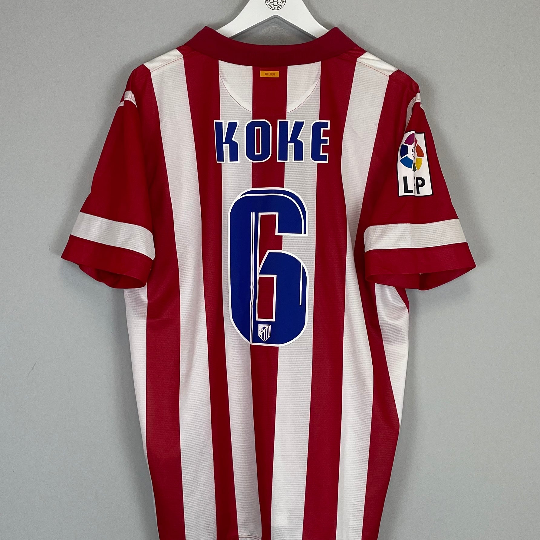 Shop 2013/14 ATLETICO MADRID KOKE #6 HOME SHIRT (XL) NIKE, classic football shirts, vintage football shirts & retro soccer jerseys at Cult Kits
