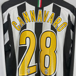Shop 2005/06 JUVENTUS CANNAVARO #28 L/S HOME SHIRT (M) NIKE, classic football shirts, vintage football shirts & retro soccer jerseys at Cult Kits