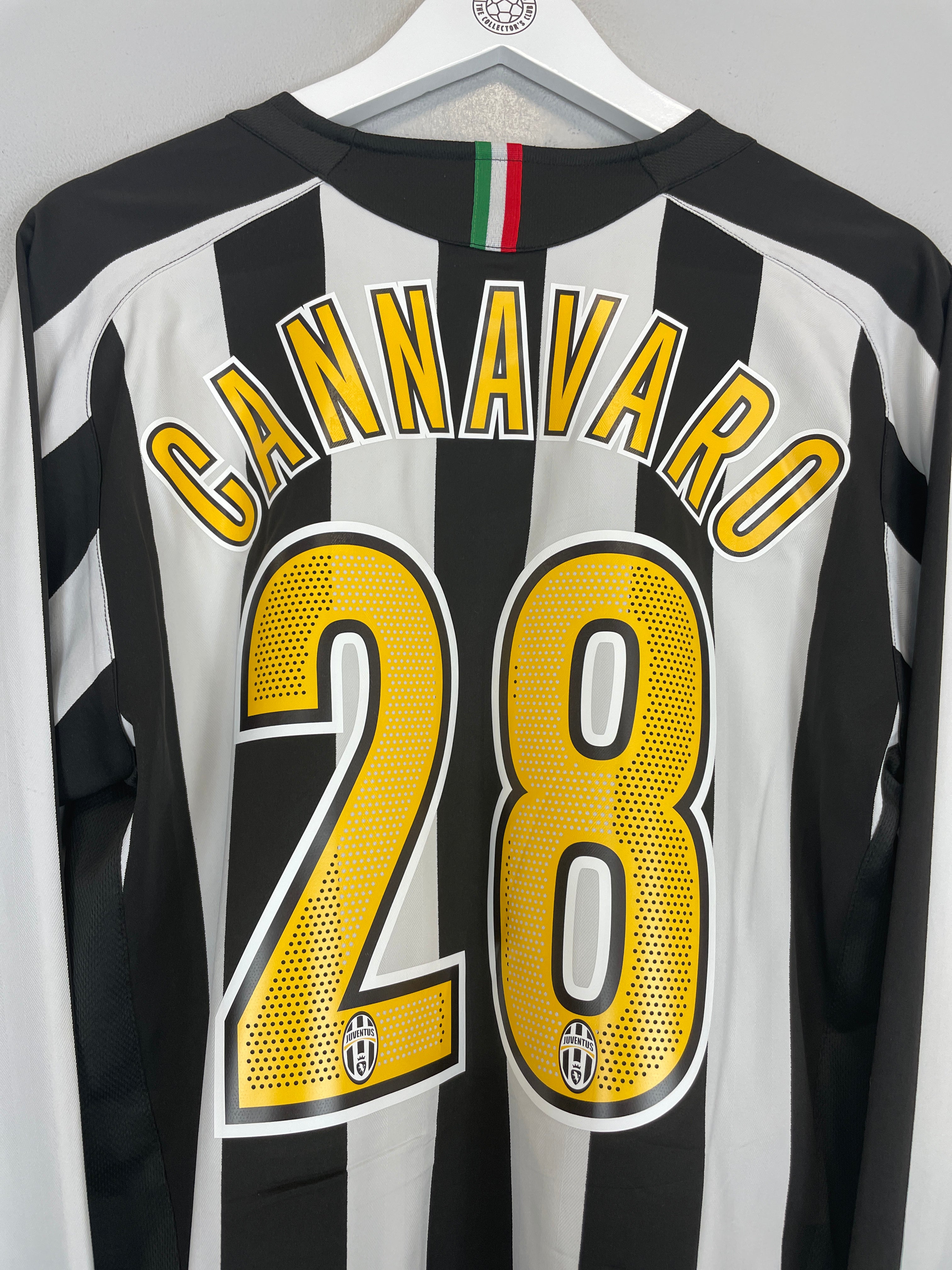 Shop 2005/06 JUVENTUS CANNAVARO #28 L/S HOME SHIRT (M) NIKE, classic football shirts, vintage football shirts & retro soccer jerseys at Cult Kits
