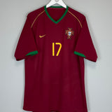 2006/08 PORTUGAL C.RONALDO #17 HOME SHIRT (XL) NIKE