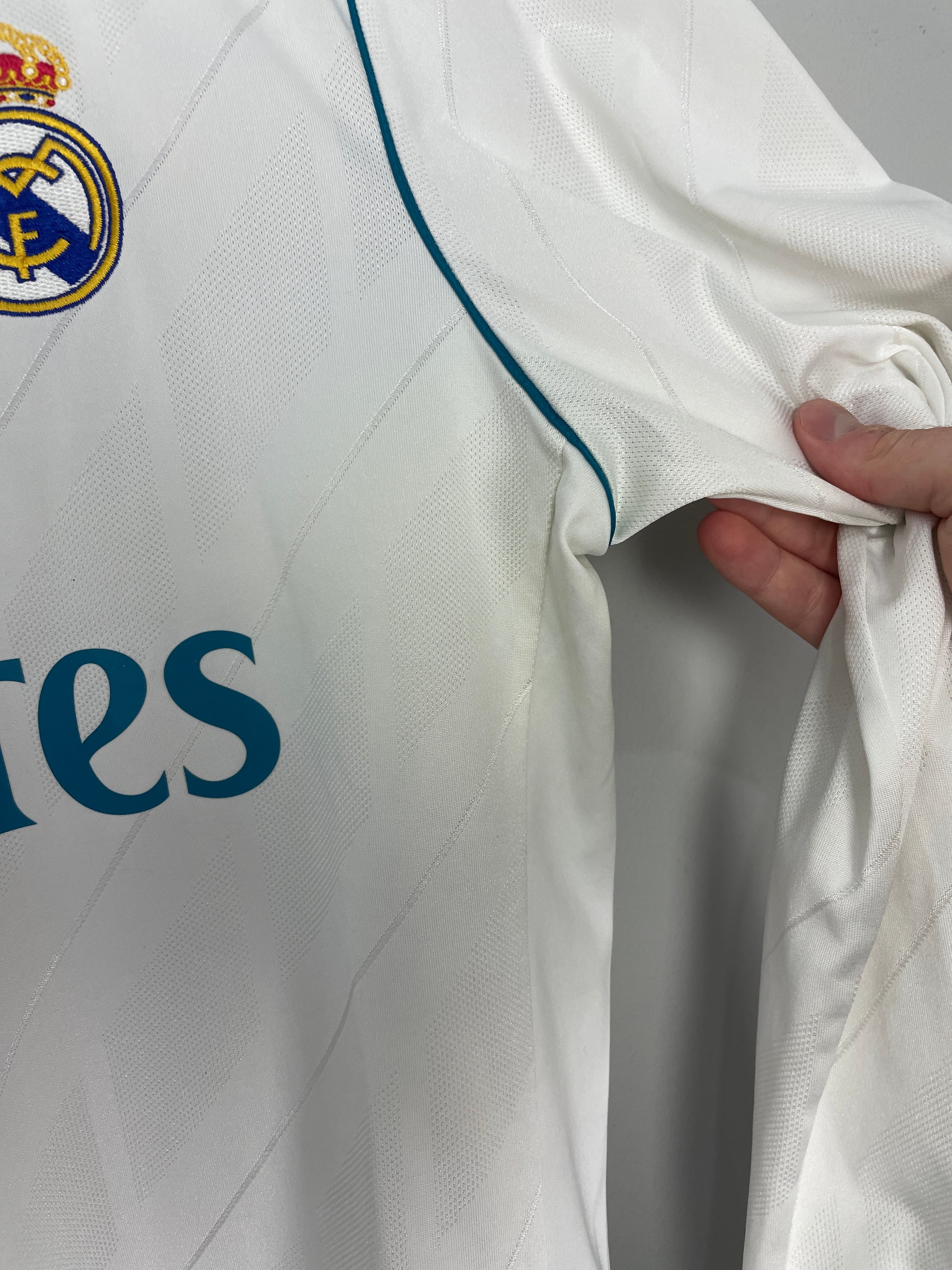 Shop 2017/18 REAL MADRID RONALDO #7 L/S HOME SHIRT (M) ADIDAS, classic football shirts, vintage football shirts & retro soccer jerseys at Cult Kits