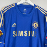 Shop 2012/13 CHELSEA HAZARD #17 E/L HOME SHIRT (XXL) ADIDAS, classic football shirts, vintage football shirts & retro soccer jerseys at Cult Kits