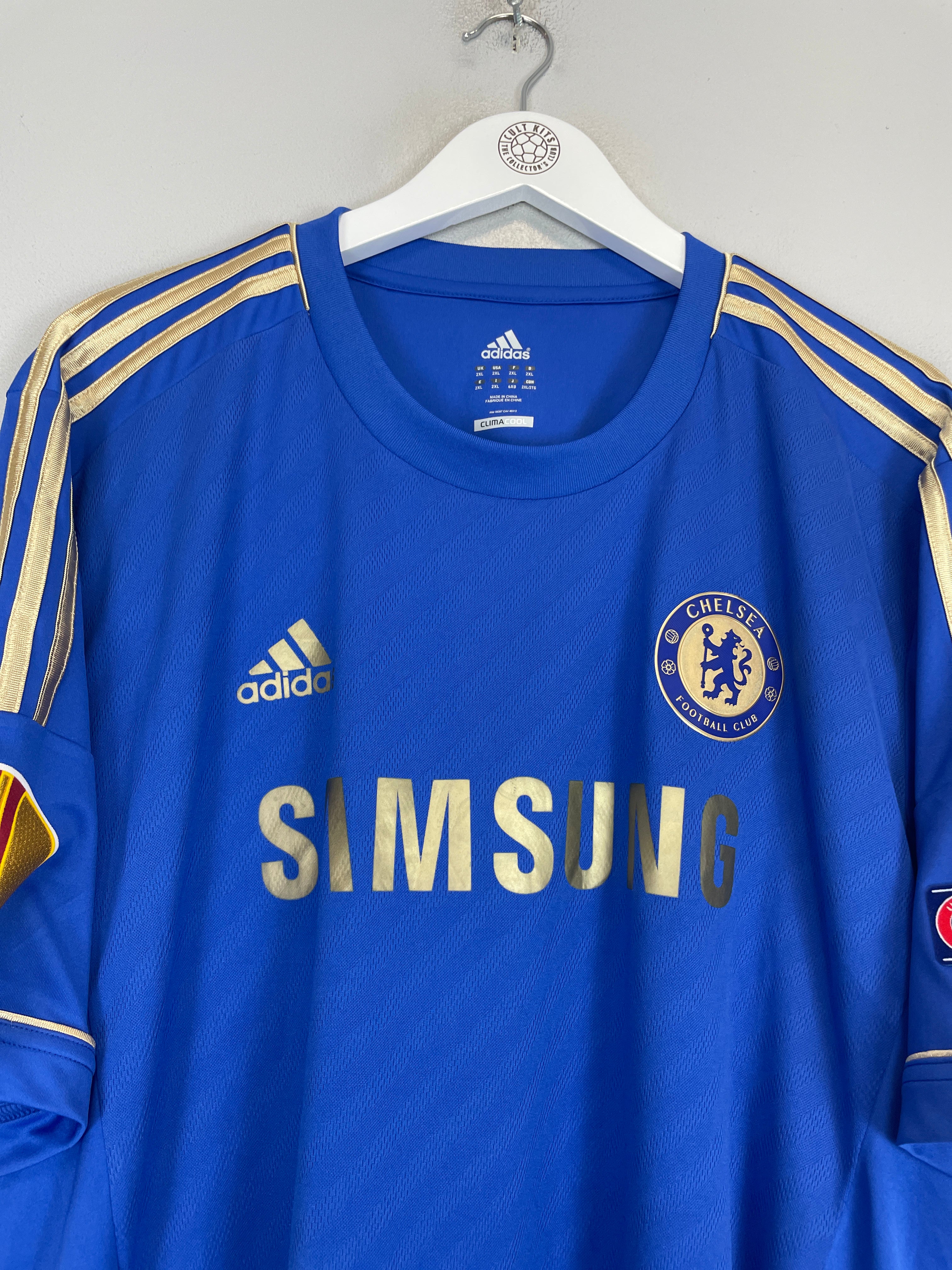 Shop 2012/13 CHELSEA HAZARD #17 E/L HOME SHIRT (XXL) ADIDAS, classic football shirts, vintage football shirts & retro soccer jerseys at Cult Kits