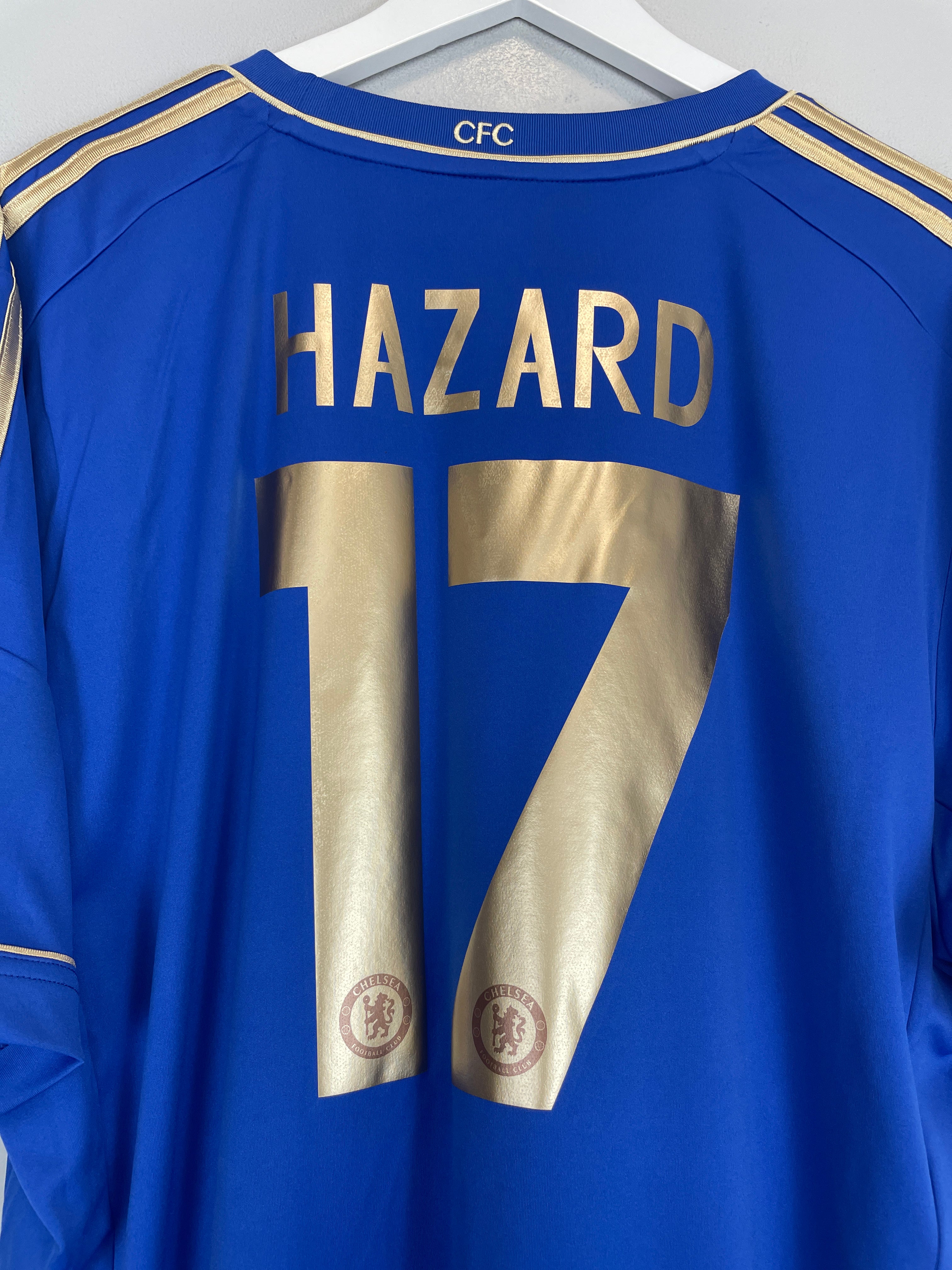 Shop 2012/13 CHELSEA HAZARD #17 E/L HOME SHIRT (XXL) ADIDAS, classic football shirts, vintage football shirts & retro soccer jerseys at Cult Kits