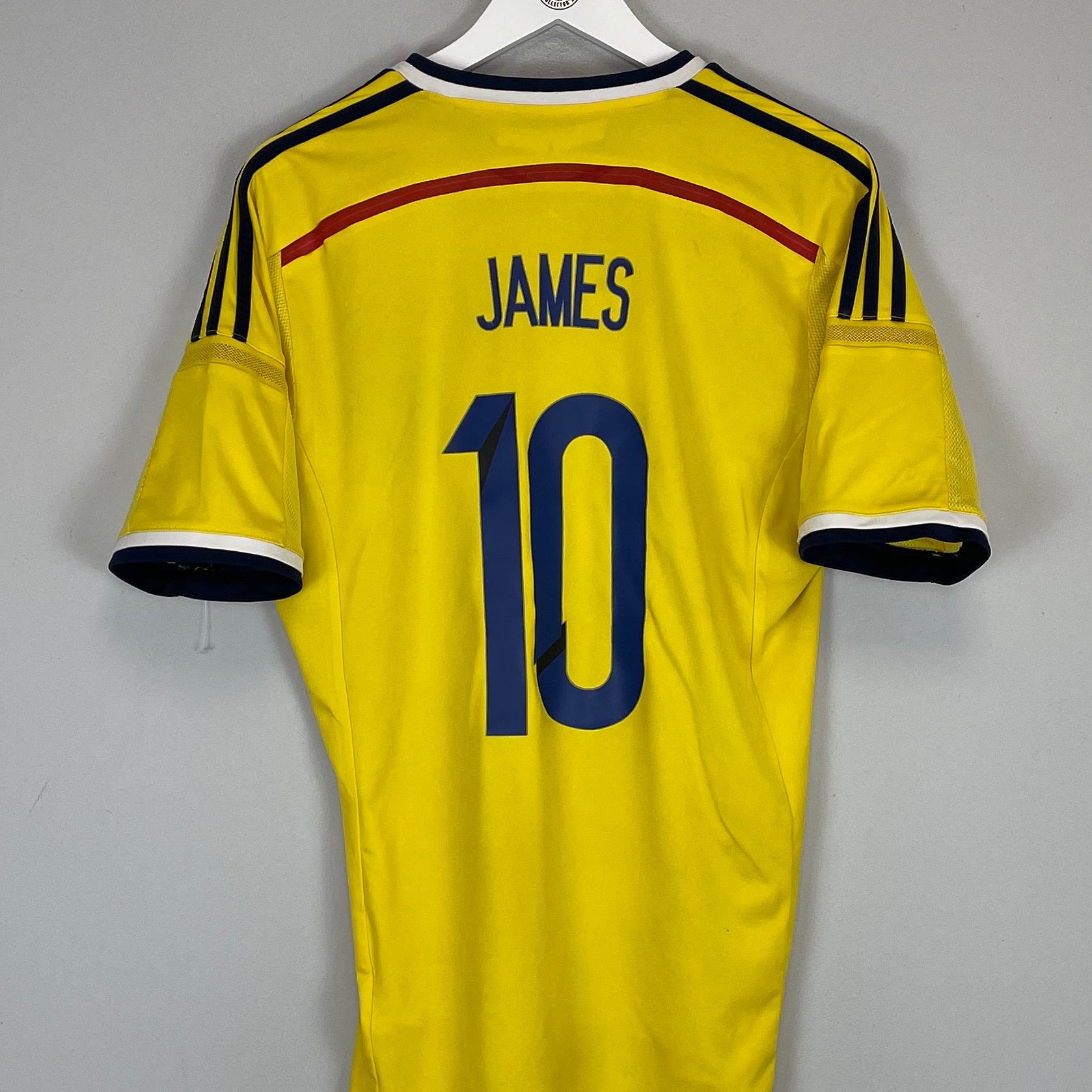 Shop 2014/15 COLOMBIA JAMES #10 HOME SHIRT (M) ADIDAS, classic football shirts, vintage football shirts & retro soccer jerseys at Cult Kits