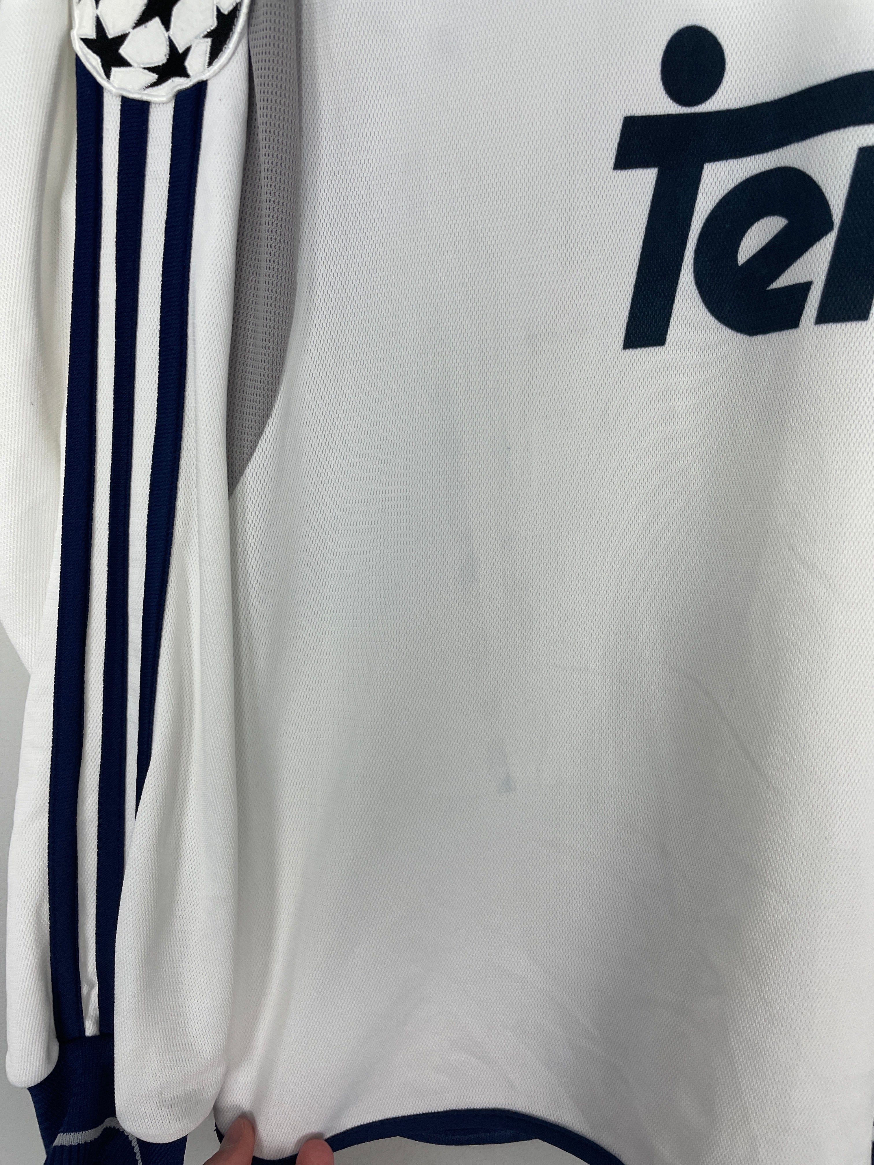 Shop 2000/01 REAL MADRID MORIENTES #9 *MATCH ISSUE* C/L HOME SHIRT (XL) ADIDAS, classic football shirts, vintage football shirts & retro soccer jerseys at Cult Kits