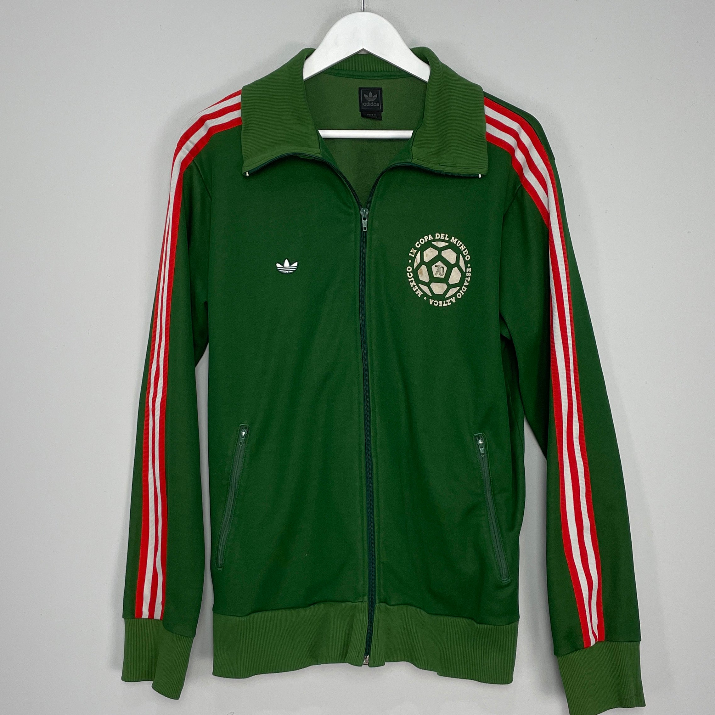 Shop 1970 MEXICO *ADIDAS ORIGINALS* TRACK JACKET (L), classic football shirts, vintage football shirts & retro soccer jerseys at Cult Kits