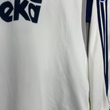 Shop 2000/01 REAL MADRID MORIENTES #9 *MATCH ISSUE* C/L HOME SHIRT (XL) ADIDAS, classic football shirts, vintage football shirts & retro soccer jerseys at Cult Kits