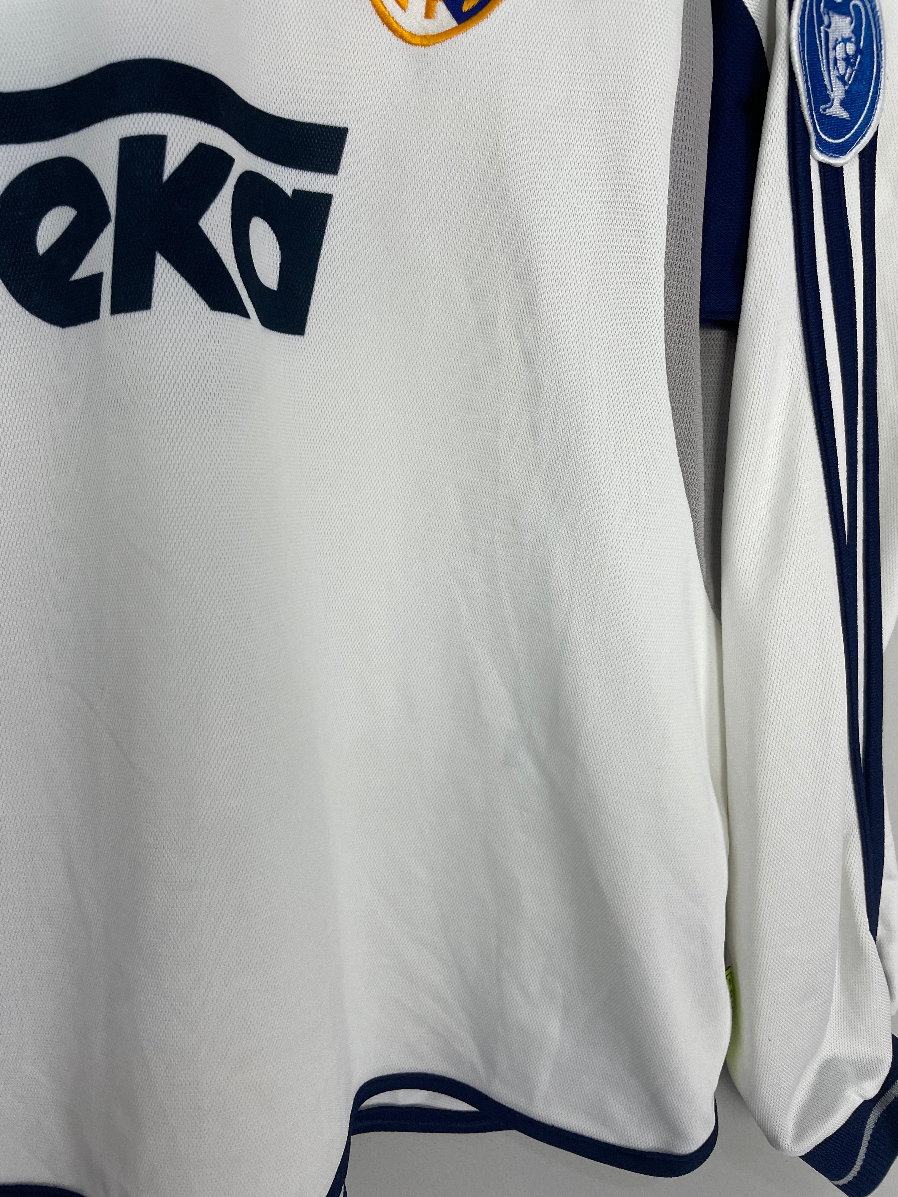 Shop 2000/01 REAL MADRID MORIENTES #9 *MATCH ISSUE* C/L HOME SHIRT (XL) ADIDAS, classic football shirts, vintage football shirts & retro soccer jerseys at Cult Kits