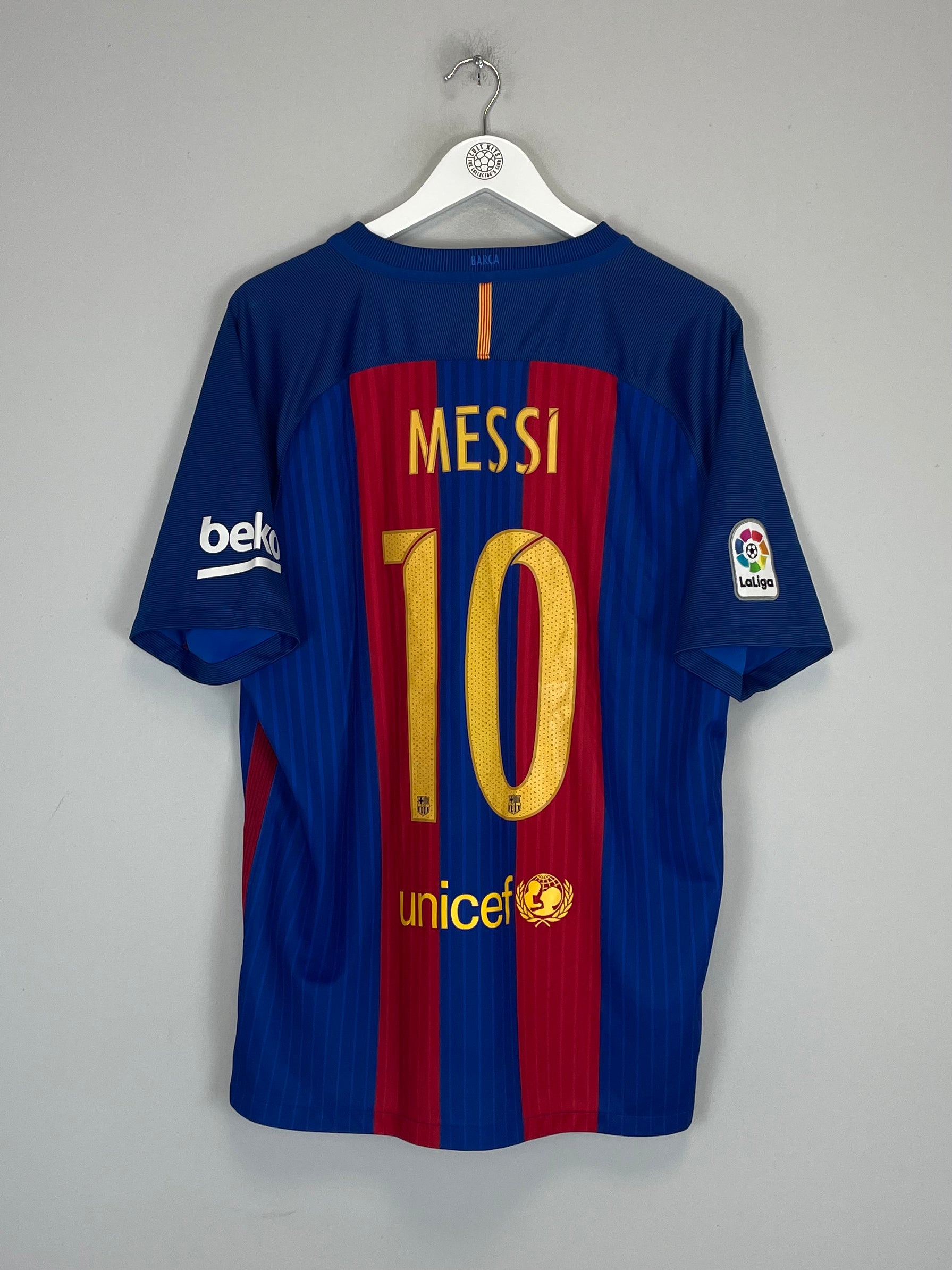 Shop 2016/17 BARCELONA MESSI #10 HOME SHIRT (XL) NIKE, classic football shirts, vintage football shirts & retro soccer jerseys at Cult Kits