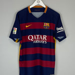 Shop 2015/16 BARCELONA MESSI #10 HOME SHIRT (L) NIKE, classic football shirts, vintage football shirts & retro soccer jerseys at Cult Kits