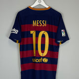 Shop 2015/16 BARCELONA MESSI #10 HOME SHIRT (L) NIKE, classic football shirts, vintage football shirts & retro soccer jerseys at Cult Kits