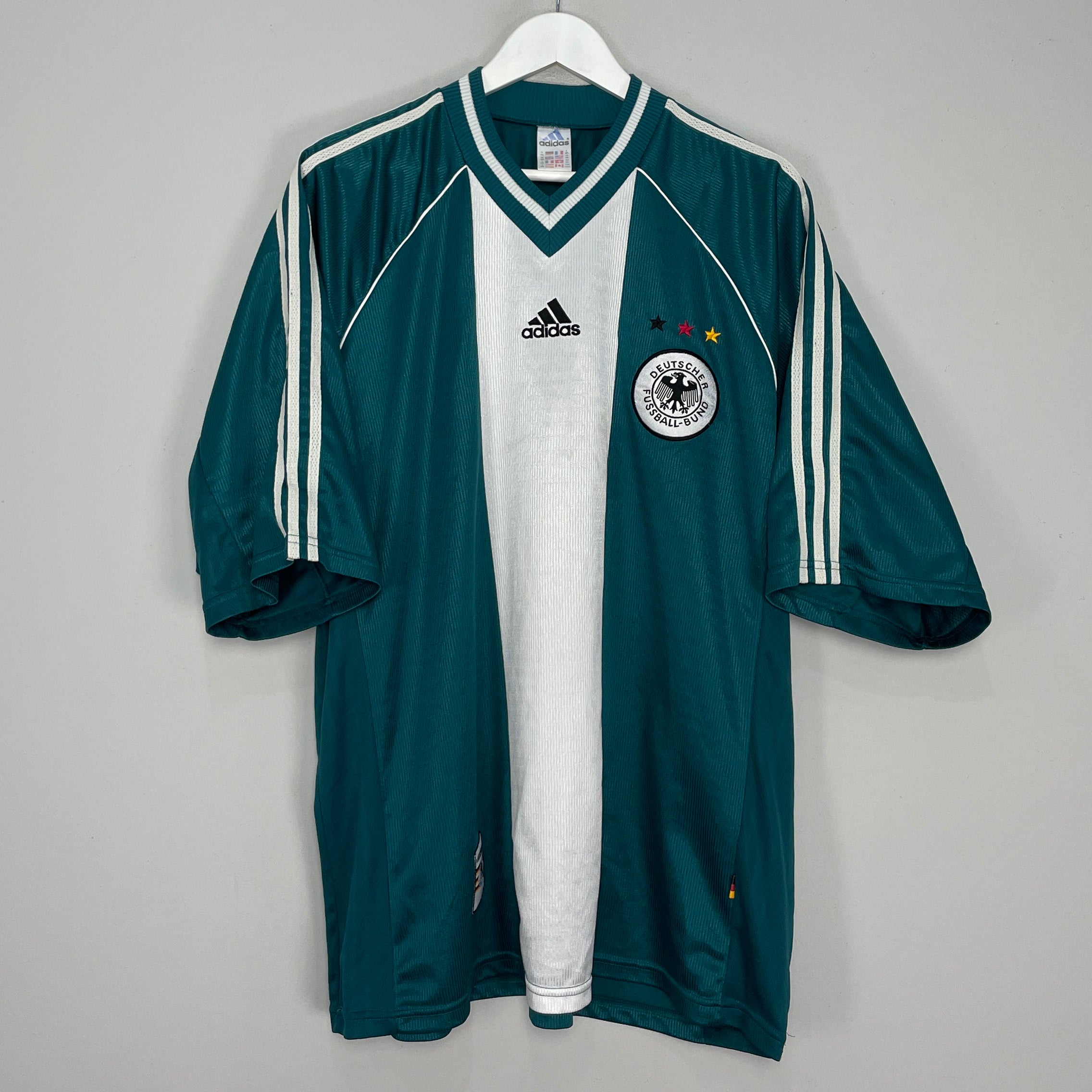Shop 1998/00 GERMANY AWAY SHIRT (XXL) ADIDAS, classic football shirts, vintage football shirts & retro soccer jerseys at Cult Kits
