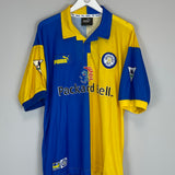 1997/99 LEEDS UNITED HASSELBAINK #9 *MINT* AWAY SHIRT (L) PUMA