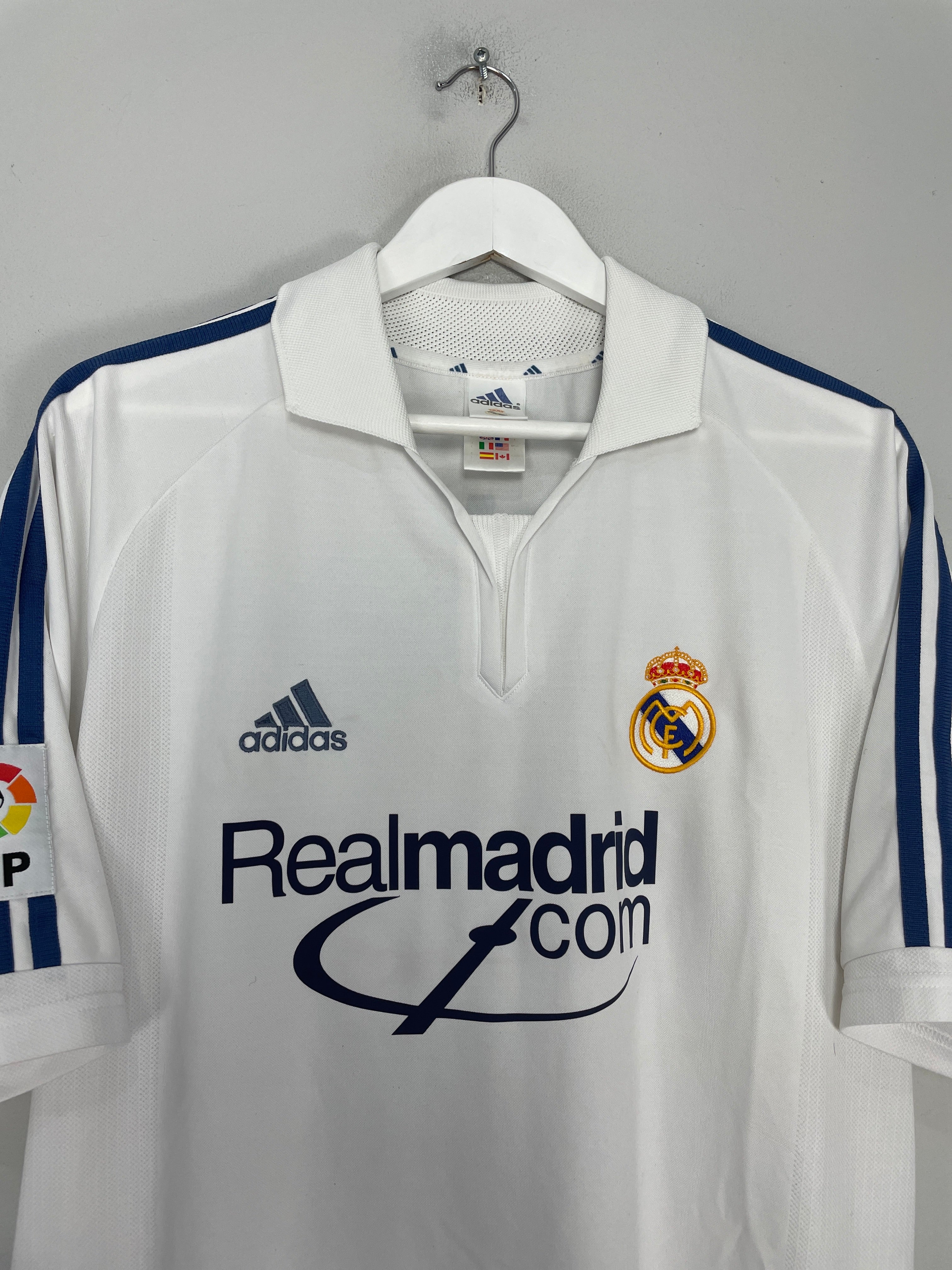 Shop 2001 REAL MADRID ZIDANE #5 HOME SHIRT (L) ADIDAS, classic football shirts, vintage football shirts & retro soccer jerseys at Cult Kits