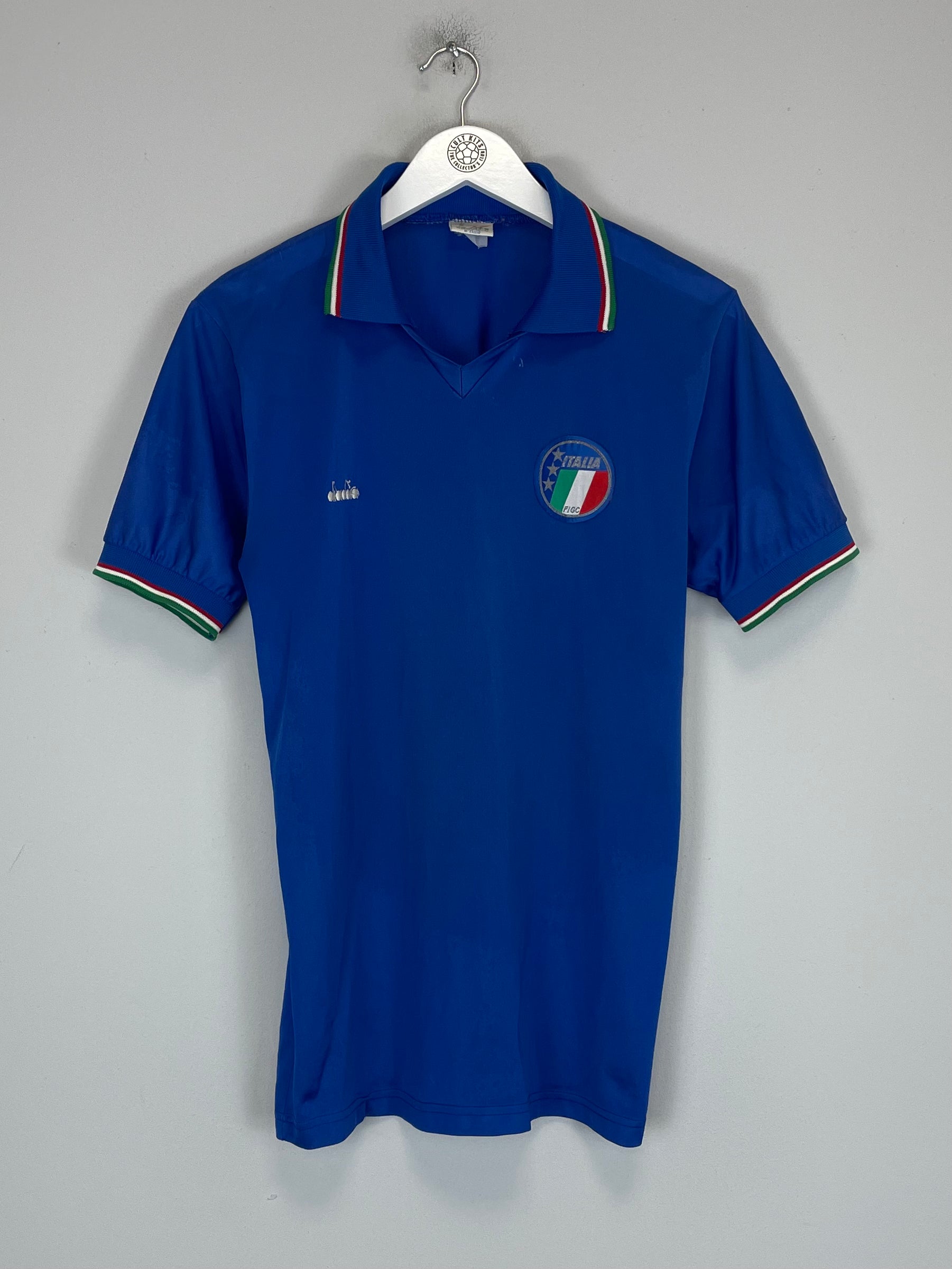 Shop 1986/90 ITALY HOME SHIRT (M) DIADORA, classic football shirts, vintage football shirts & retro soccer jerseys at Cult Kits