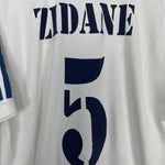 Shop 2001 REAL MADRID ZIDANE #5 HOME SHIRT (L) ADIDAS, classic football shirts, vintage football shirts & retro soccer jerseys at Cult Kits