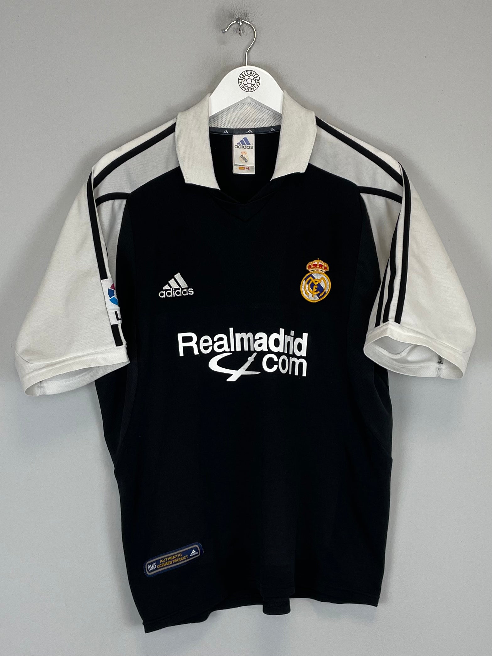 Shop 2001/02 REAL MADRID FIGO #10 AWAY SHIRT (M) ADIDAS, classic football shirts, vintage football shirts & retro soccer jerseys at Cult Kits