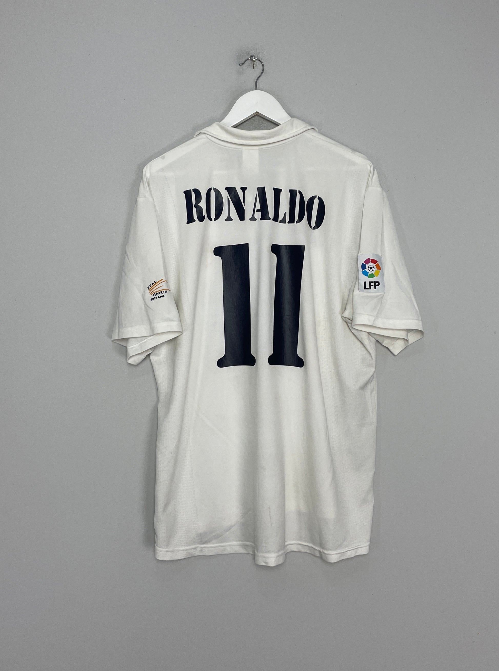 2002/03 REAL MADRID RONALDO #11 *CENTENARY* HOME SHIRT (XL) ADIDAS