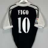 Shop 2001/02 REAL MADRID FIGO #10 AWAY SHIRT (M) ADIDAS, classic football shirts, vintage football shirts & retro soccer jerseys at Cult Kits